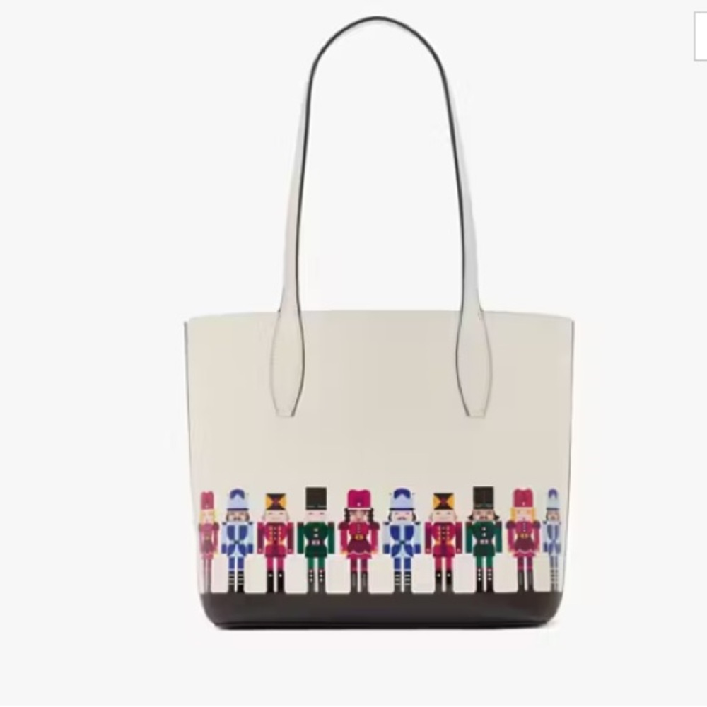 Designer Kate Spade Oh What Fun Nutcracker Small Tote - Picture 5 of 7